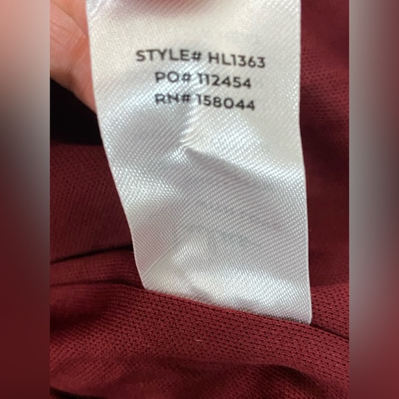 NWT Lulus Have Harmony Burgundy Swiss Dot Ruffled Faux Wrap Midi Dress Medium - Picture 12 of 13